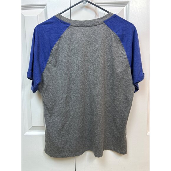 NFL Team Apparel New York Giants NY T Shirt Women's L Gray Tee Short Sleeve - Picture 4 of 6